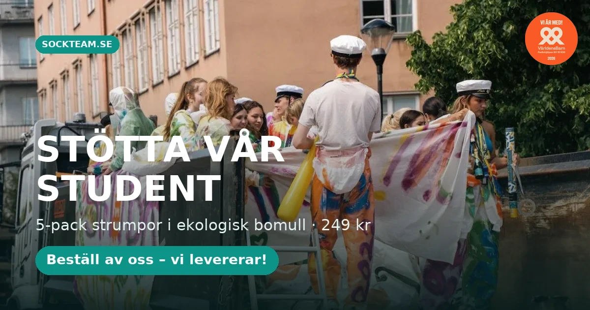 Sockteam säljmaterial – Studenten