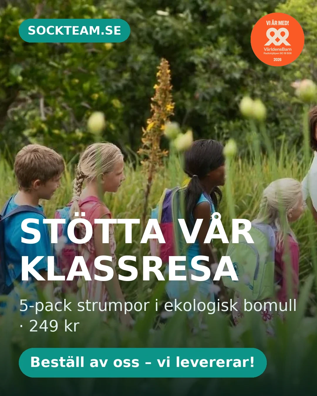Sockteam säljmaterial – Klassresa