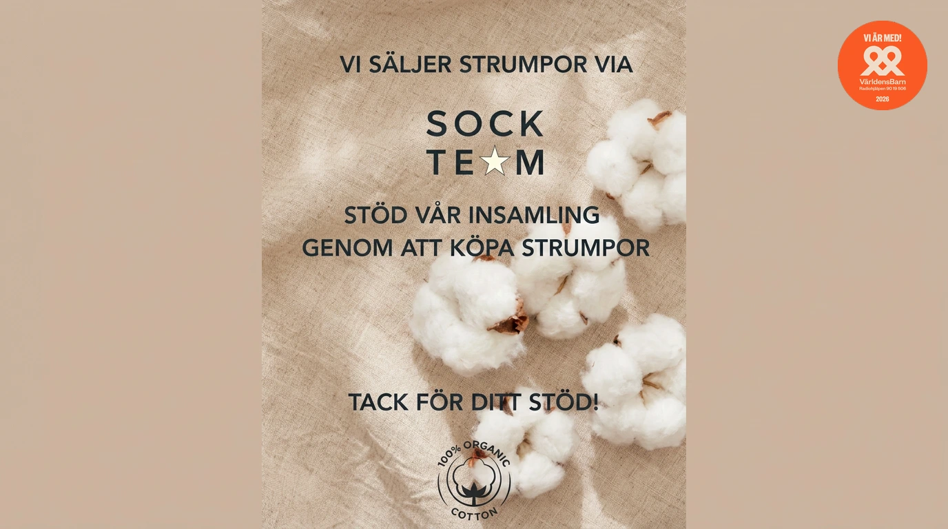 Sockteam säljmaterial – Ekologisk bomull – liggande